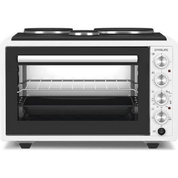 Davoline Urban Chef 3703 Ηλεκτρικό Φουρνάκι 37lt με 3 Εστίες Λευκό